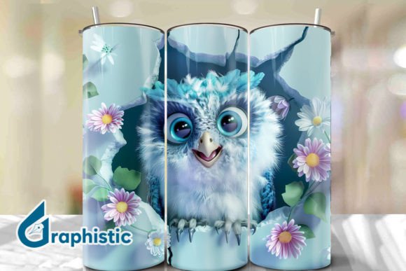 Baby Owl Break Through Tumbler Wrap 25
