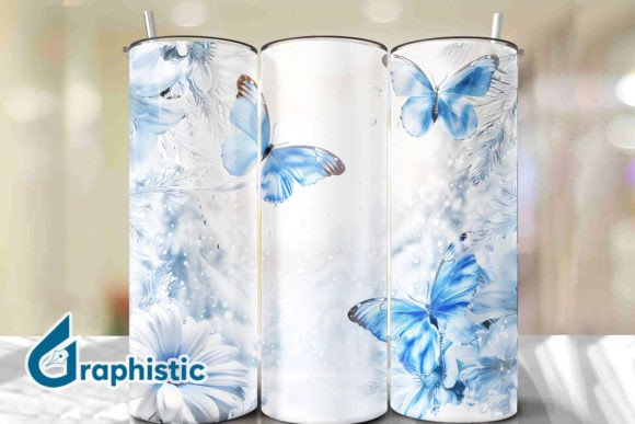 Blue Floral Butterfly Tumbler Wrap 22 Review