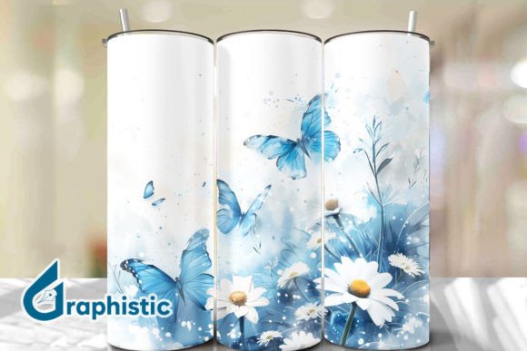 Blue Floral Butterfly Tumbler Wrap 25 Review