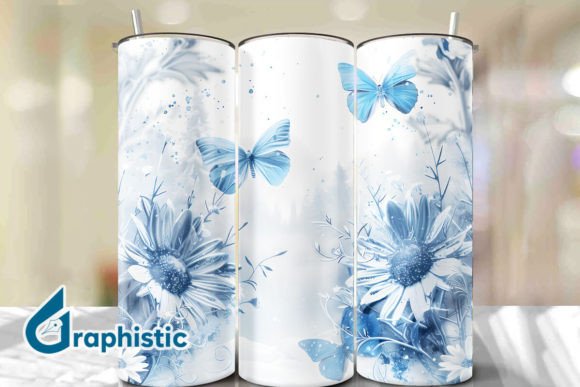 Blue Floral Butterfly Tumbler Wrap 31 Review