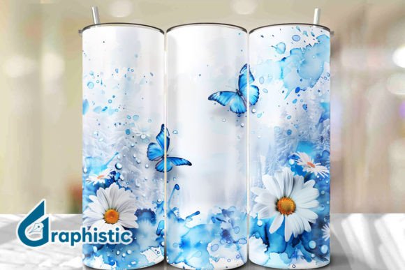 Blue Floral Butterfly Tumbler Wrap 33 Review