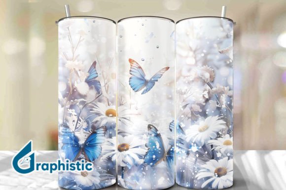 Blue Floral Butterfly Tumbler Wrap 35 Review