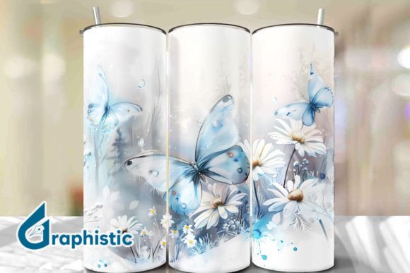 Blue Floral Butterfly Tumbler Wrap 36 Review