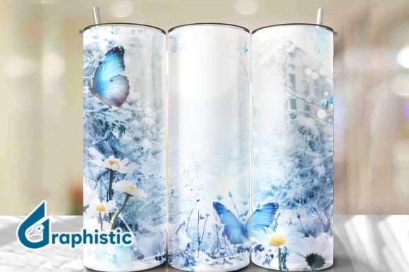 Blue Floral Butterfly Tumbler Wrap 37 Review
