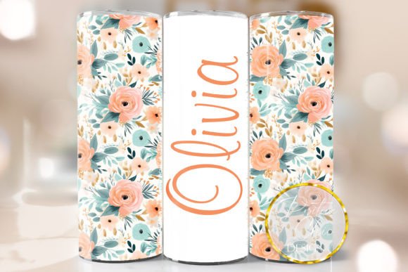 Custom Name Flowers Tumbler Wrap Design Review
