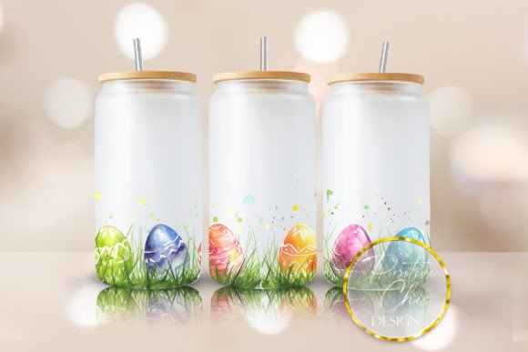 Easter Eggs 16 Oz Glass Tumbler Design Review