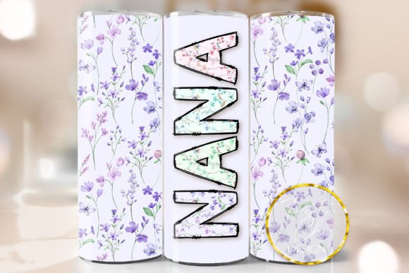 Floral Mothers Day Tumbler Wrap Nana PNG Review