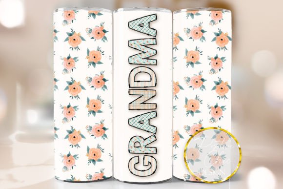 Grandma Floral Tumbler Wrap Flowers PNG Review
