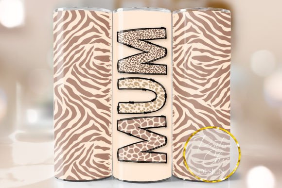 Mum Animal Print Skinny Tumbler Wrap PNG Review