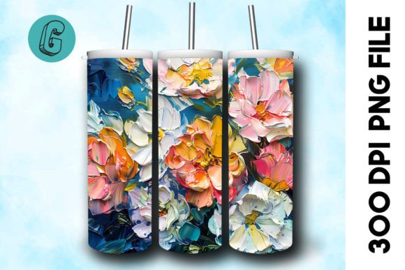Oil Paint Pretty Flowers Tumbler Wrap 40 Review