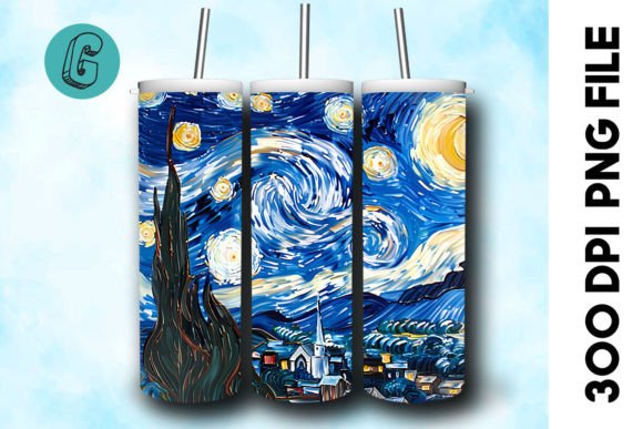 Oil Paint Starry Night Tumbler Wrap 29 Review