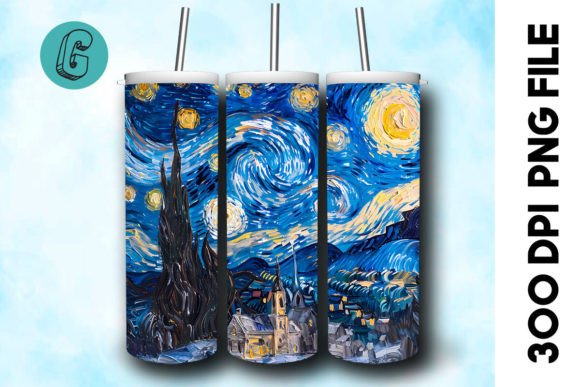 Oil Paint Starry Night Tumbler Wrap 34 Review