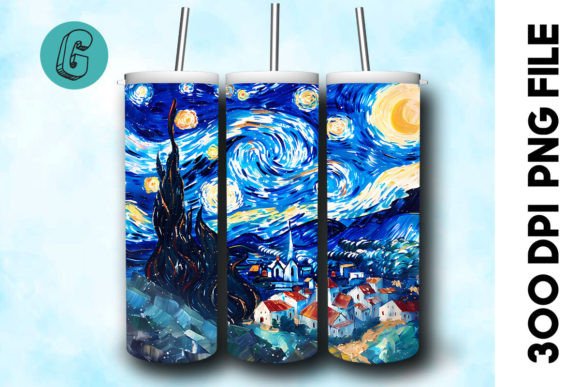 Oil Paint Starry Night Tumbler Wrap 35 Review