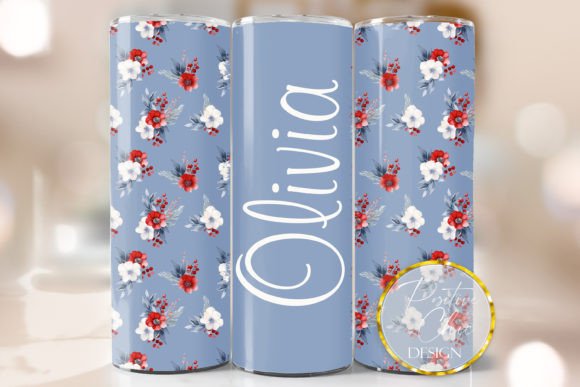 Personalized Tumbler Wrap Flowers Design Review